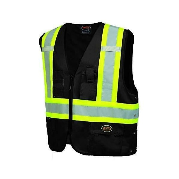Jackson Safety Safety Vest L/XL Class ANSI/ISEA 107-2020 Class 1 Type O , Zipper 8 Pockets V1021571U-L/XL - main